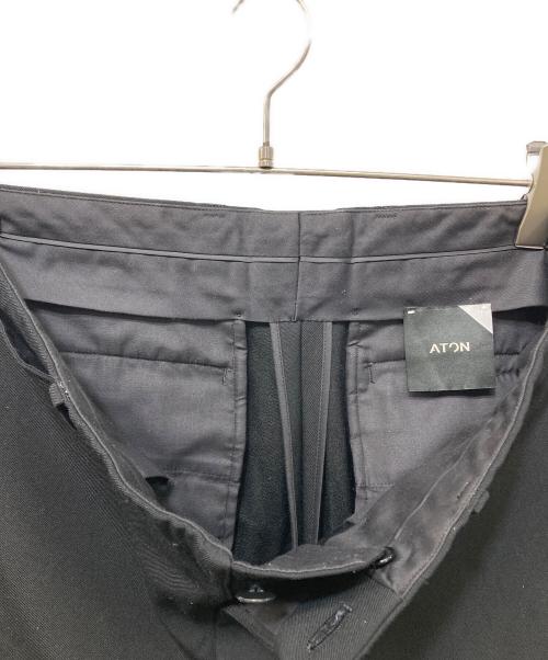 ATON（エイトン）ATON (エイトン) BACK SATIN STANDARD PANTS ブラック サイズ:06の古着・服飾アイテム
