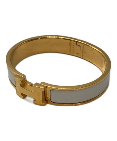 HERMES（エルメス）HERMES (エルメス) クリック・クラック PM ホワイト×ゴールドの古着・服飾アイテム