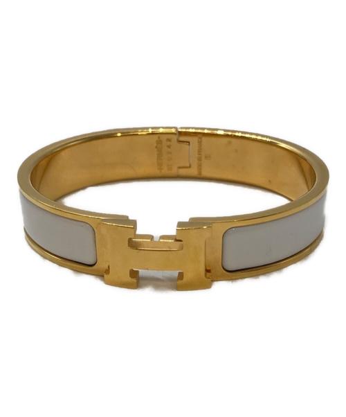 HERMES（エルメス）HERMES (エルメス) クリック・クラック PM ホワイト×ゴールドの古着・服飾アイテム