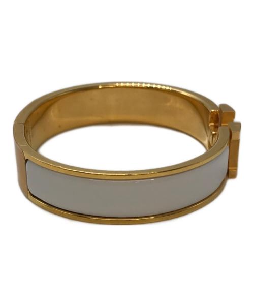 HERMES（エルメス）HERMES (エルメス) クリック・クラック PM ホワイト×ゴールドの古着・服飾アイテム