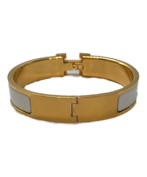 HERMES（エルメス）HERMES (エルメス) クリック・クラック PM ホワイト×ゴールドの古着・服飾アイテム