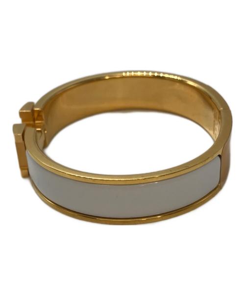 HERMES（エルメス）HERMES (エルメス) クリック・クラック PM ホワイト×ゴールドの古着・服飾アイテム