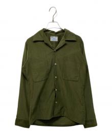 Sears（シアーズ）の古着「コーデュロイオープンカラーシャツ」｜グリーン