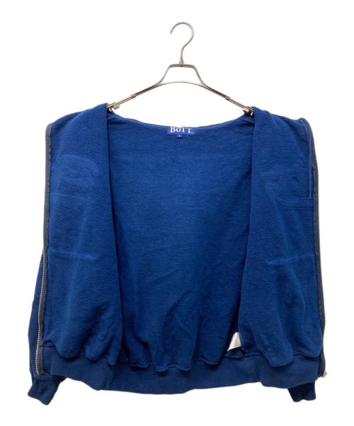 BoTT（ボット）BoTT (ボット) Script Logo Zip Hoodie ネイビー サイズ:Lの古着・服飾アイテム