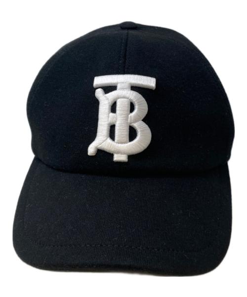 BURBERRY（バーバリー）BURBERRY (バーバリー) モノグラムモチーフコットンジャージーベースボールキャップ ブラックの古着・服飾アイテム