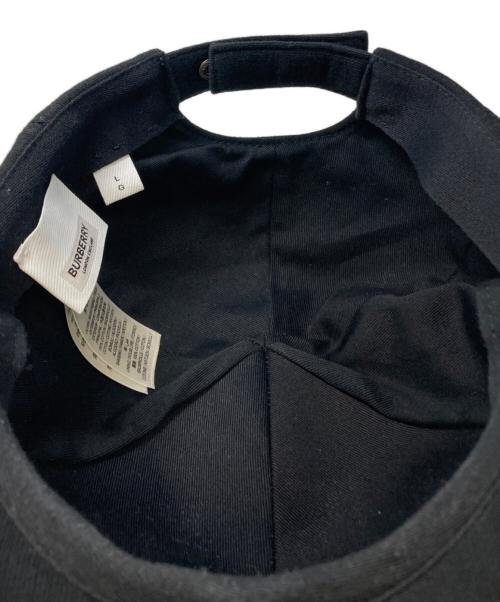 BURBERRY（バーバリー）BURBERRY (バーバリー) モノグラムモチーフコットンジャージーベースボールキャップ ブラックの古着・服飾アイテム