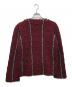 COMME des GARCONS HOMME PLUS (コムデギャルソンオムプリュス) ラインニットカーディガン ワインレッド サイズ:FREE：16000円