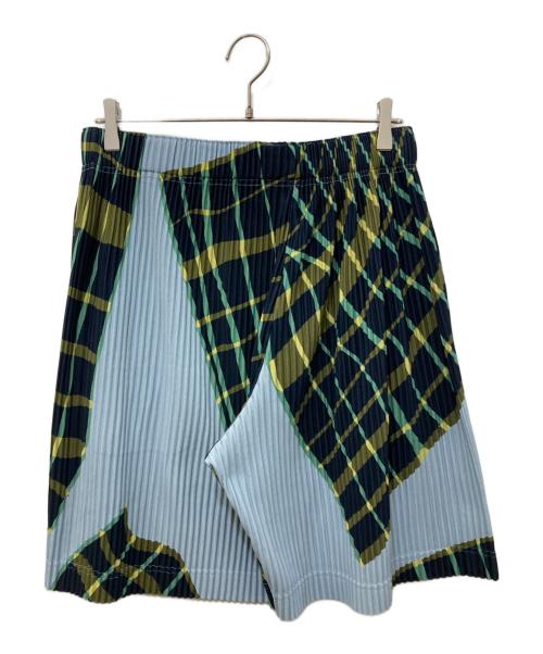HOMME PLISSE ISSEY MIYAKE（オム プリッセ イッセイ ミヤケ）HOMME PLISSE ISSEY MIYAKE (オム プリッセ イッセイ ミヤケ) WINDSWEPT PLAID ブルー サイズ:3の古着・服飾アイテム