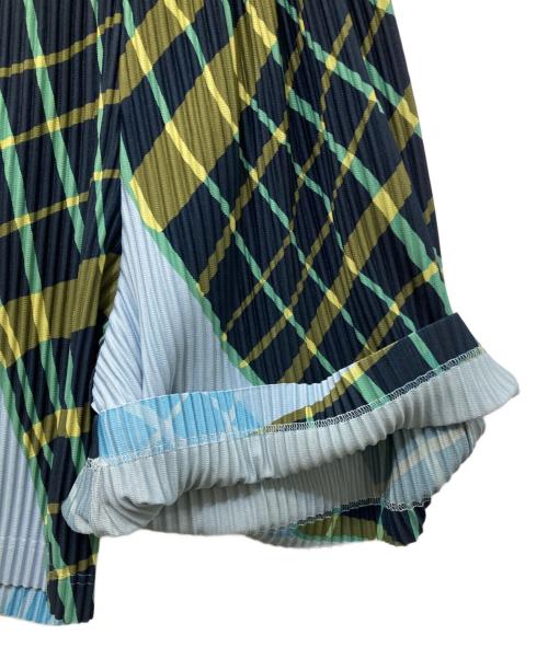 HOMME PLISSE ISSEY MIYAKE（オム プリッセ イッセイ ミヤケ）HOMME PLISSE ISSEY MIYAKE (オム プリッセ イッセイ ミヤケ) WINDSWEPT PLAID ブルー サイズ:3の古着・服飾アイテム