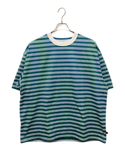 DAIWA PIER39（ダイワ ピア39）DAIWA PIER39 (ダイワ ピア39) TECH DRAWSTRING MULTI BORDER S/S TEE グリーン サイズ:Lの古着・服飾アイテム