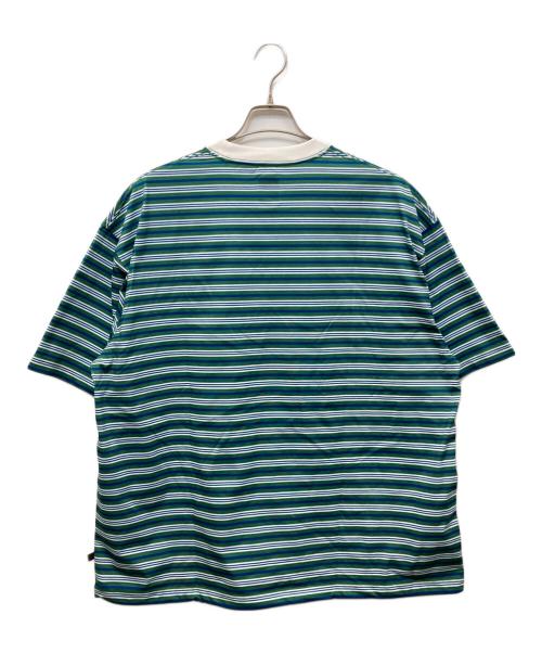 DAIWA PIER39（ダイワ ピア39）DAIWA PIER39 (ダイワ ピア39) TECH DRAWSTRING MULTI BORDER S/S TEE グリーン サイズ:Lの古着・服飾アイテム