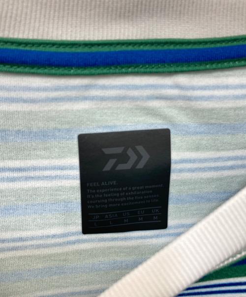 DAIWA PIER39（ダイワ ピア39）DAIWA PIER39 (ダイワ ピア39) TECH DRAWSTRING MULTI BORDER S/S TEE グリーン サイズ:Lの古着・服飾アイテム
