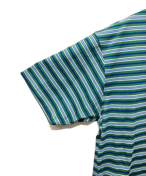 DAIWA PIER39（ダイワ ピア39）DAIWA PIER39 (ダイワ ピア39) TECH DRAWSTRING MULTI BORDER S/S TEE グリーン サイズ:Lの古着・服飾アイテム