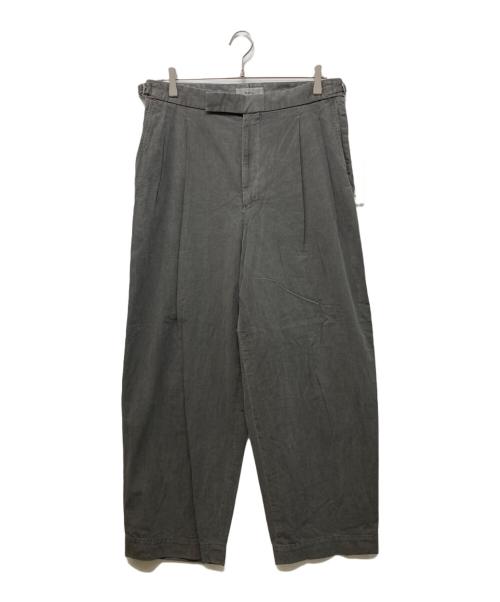 MARKA（マーカ）MARKA (マーカ) ピグメントダイ2タックパンツ グレー サイズ:2の古着・服飾アイテム
