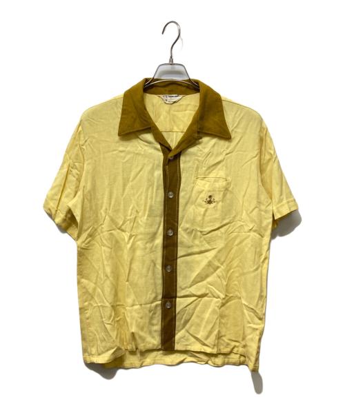 TOWN CRAFT（タウンクラフト）TOWN CRAFT (タウンクラフト) S/Sオープンカラーシャツ イエロー サイズ:Lの古着・服飾アイテム