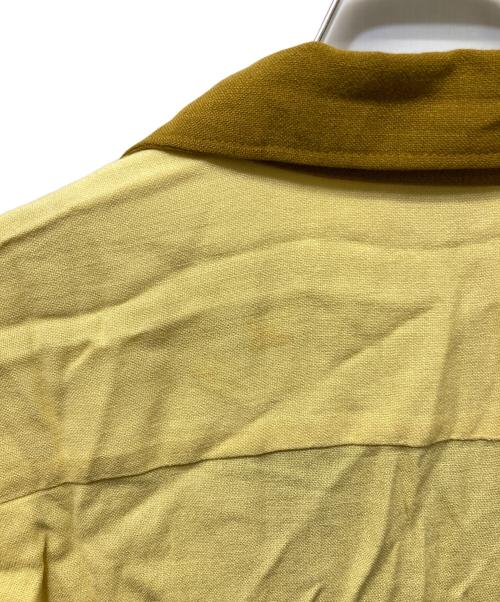 TOWN CRAFT（タウンクラフト）TOWN CRAFT (タウンクラフト) S/Sオープンカラーシャツ イエロー サイズ:Lの古着・服飾アイテム