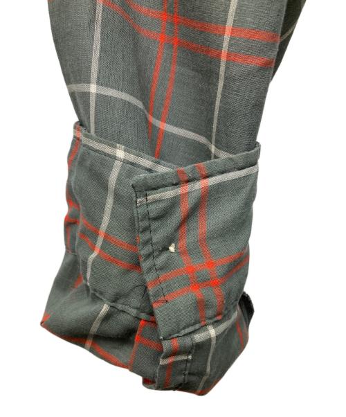 B.V.D（ビーブイディー）B.V.D (ビーブイディー) チェックオープンカラーシャツ グレー×レッド サイズ:Mの古着・服飾アイテム