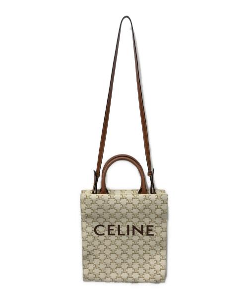 CELINE（セリーヌ）CELINE (セリーヌ) トリオンフ バーティカルカバ スモール ホワイトの古着・服飾アイテム