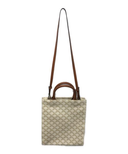 CELINE（セリーヌ）CELINE (セリーヌ) トリオンフ バーティカルカバ スモール ホワイトの古着・服飾アイテム