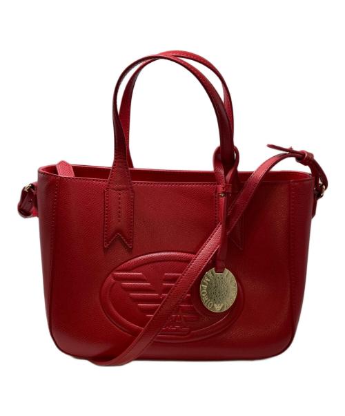 EMPORIO ARMANI（エンポリオアルマーニ）EMPORIO ARMANI (エンポリオアルマーニ) 2WAYバッグ レッドの古着・服飾アイテム