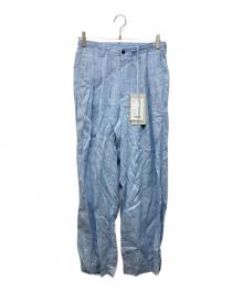 MARKAWARE（マーカウェア）の古着「TRIPLE PLEATED EASY TROUSERS」｜ブルー