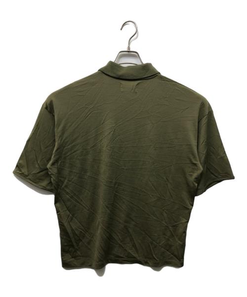 MARKAWARE（マーカウェア）MARKAWARE (マーカウェア) SUPER 160's WOOL WASHABLE KNIT SHORT SLEEVE POLO オリーブ サイズ:SIZE 2の古着・服飾アイテム
