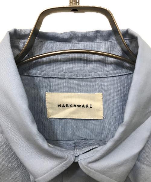 MARKAWARE（マーカウェア）MARKAWARE (マーカウェア) SUPER 160's WASHABLE WOOL OXFORD REGULAR FIT POLO COLLAR SHIRT ブルー サイズ:2の古着・服飾アイテム