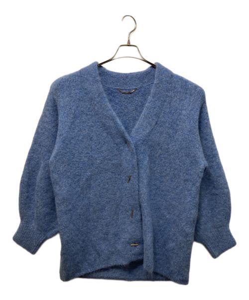 CELFORD（セルフォード）CELFORD (セルフォード) ヘアリーミディ丈カーディガン ブルー サイズ:Freeの古着・服飾アイテム