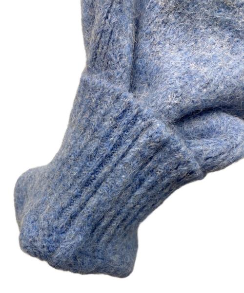 CELFORD（セルフォード）CELFORD (セルフォード) ヘアリーミディ丈カーディガン ブルー サイズ:Freeの古着・服飾アイテム