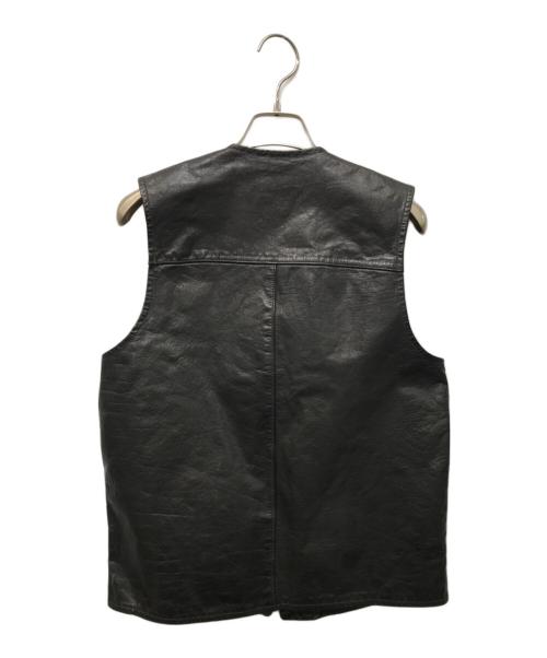 COOTIE PRODUCTIONS（クーティープロダクツ）COOTIE PRODUCTIONS (クーティープロダクツ) レザーベスト ブラック サイズ:Mの古着・服飾アイテム