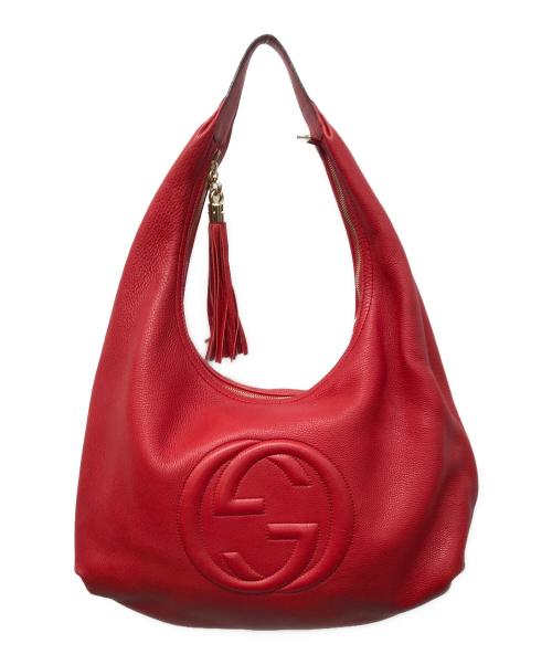 GUCCI（グッチ）GUCCI (グッチ) ソーホー ワンショルダーバッグ レッドの古着・服飾アイテム