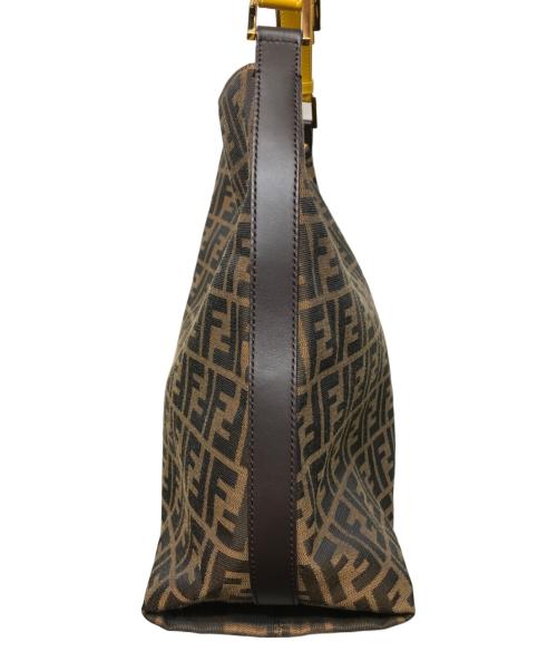 FENDI（フェンディ）FENDI (フェンディ) ズッカ柄ワンショルダーバッグ ブラウン×イエローの古着・服飾アイテム