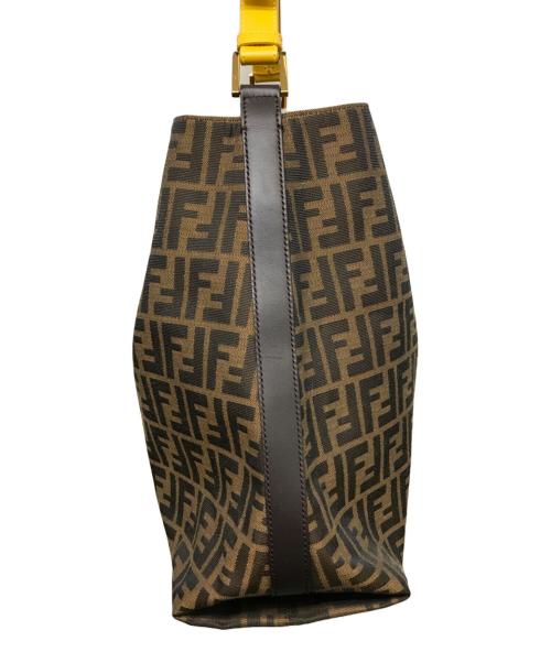 FENDI（フェンディ）FENDI (フェンディ) ズッカ柄ワンショルダーバッグ ブラウン×イエローの古着・服飾アイテム