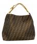 FENDI (フェンディ) ズッカ柄ワンショルダーバッグ ブラウン×イエロー：70000円