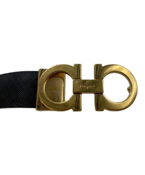 Ferragamo（フェラガモ）Ferragamo (フェラガモ) ビッグバックルレザーベルト ブラックの古着・服飾アイテム