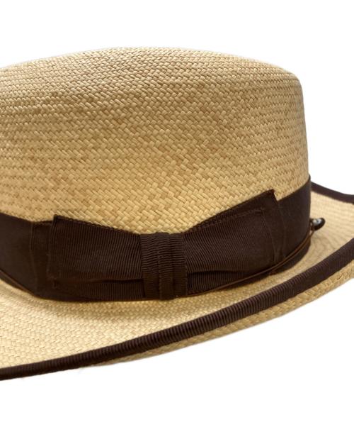 THE H.W.DOG&CO.（エイチダブリュードッグアンドコー）THE H.W.DOG&CO. (エイチダブリュードッグアンドコー) ストローハット ベージュの古着・服飾アイテム