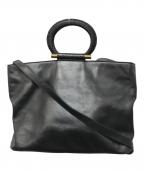 CELINEセリーヌ）の古着「サークルハンドル2WAYバッグ」｜ブラック