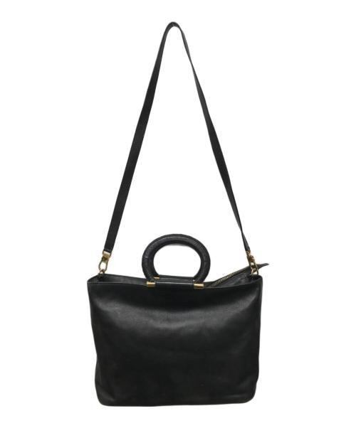 CELINE（セリーヌ）CELINE (セリーヌ) サークルハンドル2WAYバッグ ブラックの古着・服飾アイテム