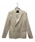 T-JACKET By TONELLO（ティージャケット バイ トネッロ）の古着「ストライプダブルジャケット」｜ホワイト×ブラウン