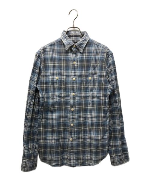 RRL（ダブルアールエル）RRL (ダブルアールエル) チェックシャツ ブルー サイズ:XSの古着・服飾アイテム