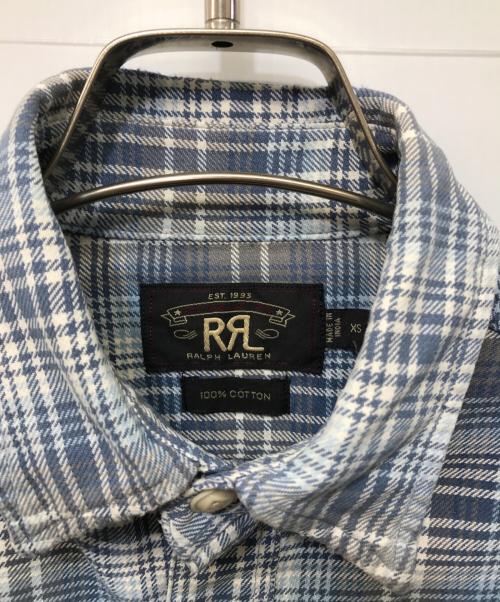 RRL（ダブルアールエル）RRL (ダブルアールエル) チェックシャツ ブルー サイズ:XSの古着・服飾アイテム