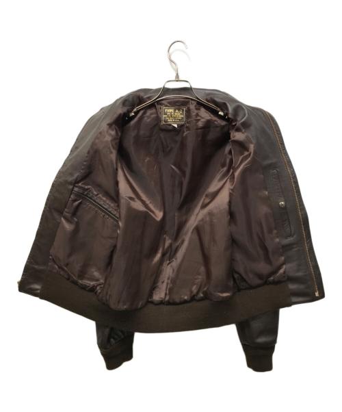 SAN DIEGO LEATHER（サンディエゴレザー）SAN DIEGO LEATHER (サンディエゴレザー) A-2タイプ レザーフライトジャケット ブラウン サイズ:38の古着・服飾アイテム