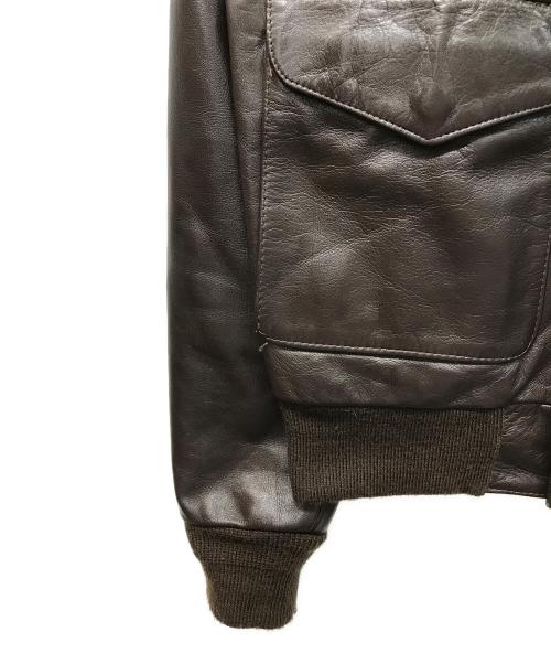 SAN DIEGO LEATHER（サンディエゴレザー）SAN DIEGO LEATHER (サンディエゴレザー) A-2タイプ レザーフライトジャケット ブラウン サイズ:38の古着・服飾アイテム