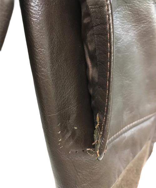 SAN DIEGO LEATHER（サンディエゴレザー）SAN DIEGO LEATHER (サンディエゴレザー) A-2タイプ レザーフライトジャケット ブラウン サイズ:38の古着・服飾アイテム