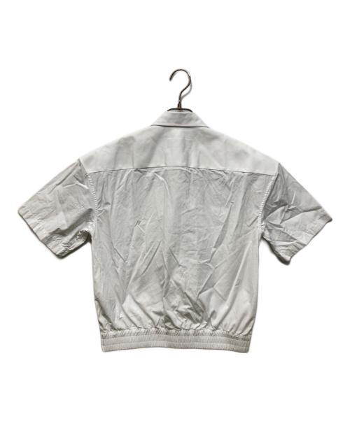 BALENCIAGA（バレンシアガ）BALENCIAGA (バレンシアガ) ウエストギャザークロップド半袖シャツ ホワイト サイズ:37の古着・服飾アイテム