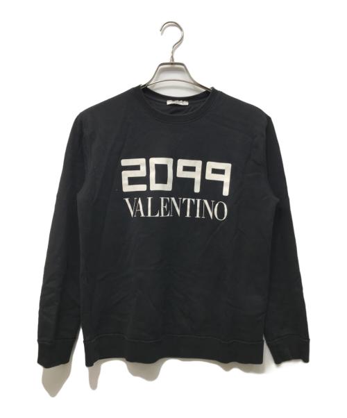 VALENTINO（ヴァレンティノ）VALENTINO (ヴァレンティノ) 2099 ロゴプリントスウェット ブラック サイズ:XSの古着・服飾アイテム
