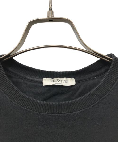 VALENTINO（ヴァレンティノ）VALENTINO (ヴァレンティノ) 2099 ロゴプリントスウェット ブラック サイズ:XSの古着・服飾アイテム