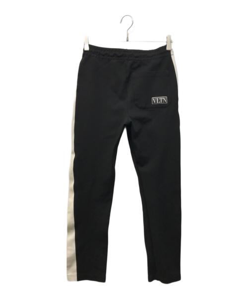 VALENTINO（ヴァレンティノ）VALENTINO (ヴァレンティノ) VLTN ロゴトラックパンツ ブラック×ホワイト サイズ:Sの古着・服飾アイテム