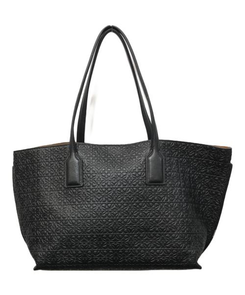 LOEWE（ロエベ）LOEWE (ロエベ) リピートアナグラム Tショッパー トートバッグ ブラックの古着・服飾アイテム
