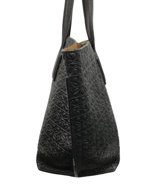 LOEWE（ロエベ）LOEWE (ロエベ) リピートアナグラム Tショッパー トートバッグ ブラックの古着・服飾アイテム